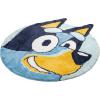 imageJay Franco Bluey Plush Blue Fluffy Accent Rug  3 x 3 ft Area Rug for Kids Bedroom or Living Room Decor
