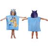 imageJay Franco CoComelon Melon BathPoolBeach Hooded Poncho  Super Soft ampamp Absorbent Cotton Towel Measures 28 x 28 Inches Official CoComelon ProductBlue  Bluey