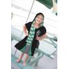 imageJay Franco Disney Minnie Mouse Kids BathPoolBeach Hooded Poncho  Super Soft ampamp Absorbent Cotton Towel Measures 28 x 28 Inches Official Disney ProductBlack  Slytherin