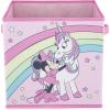 imageJay Franco Disney Minnie Mouse Unicorns Are Real 4 Pack Collapsible Cube Storage Bins  Kids Foldable Organizer with Handles Official Disney Product