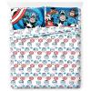 imageJay Franco Marvel Avengers Comics Good Guys 3 Piece Twin Sheet Set  Features Captain America Hulk Iron Man Spiderman and Thor  Fade Resistant Polyester Microfiber Fill Official Marvel ProductWhite  Captain America