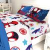 imageJay Franco Marvel Avengers Comics Good Guys 3 Piece Twin Sheet Set  Features Captain America Hulk Iron Man Spiderman and Thor  Fade Resistant Polyester Microfiber Fill Official Marvel ProductWhite  Spidey  Friends