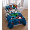 imageJay Franco Marvel Avengers Comics Good Guys 3 Piece Twin Sheet Set  Features Captain America Hulk Iron Man Spiderman and Thor  Fade Resistant Polyester Microfiber Fill Official Marvel ProductGood Guys Blue