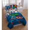 imageJay Franco Marvel Avengers Comics Good Guys 3 Piece Twin Sheet Set  Features Captain America Hulk Iron Man Spiderman and Thor  Fade Resistant Polyester Microfiber Fill Official Marvel ProductGood Guys Blue
