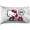 imageJay Franco Marvel Deadpool Comic Sketch Queen Size Sheet Set  Super Soft 4 Piece Bedding Set  Microfiber Sheets Includes Reversible Pillow CoversRed  Hello Kitty
