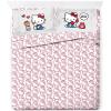 imageJay Franco Marvel Deadpool Comic Sketch Queen Size Sheet Set  Super Soft 4 Piece Bedding Set  Microfiber Sheets Includes Reversible Pillow CoversRed  Hello Kitty