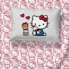 imageJay Franco Marvel Deadpool Comic Sketch Queen Size Sheet Set  Super Soft 4 Piece Bedding Set  Microfiber Sheets Includes Reversible Pillow CoversRed  Hello Kitty