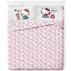 imageJay Franco Marvel Deadpool Comic Sketch Queen Size Sheet Set  Super Soft 4 Piece Bedding Set  Microfiber Sheets Includes Reversible Pillow CoversRed  Hello Kitty
