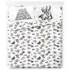 imageJay Franco Marvel Deadpool Comic Sketch Queen Size Sheet Set  Super Soft 4 Piece Bedding Set  Microfiber Sheets Includes Reversible Pillow CoversWhite  Star Wars 01