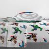imageJay Franco Marvel Miles Morales New Kid 7 Piece Queen Bed Set  Includes Comforter ampamp Sheet Set Bedding  Super Soft Fade Resistant Microfiber Official Marvel ProductMulti  Avengers