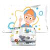 imageJay Franco Marvel Miles Morales New Kid 7 Piece Queen Bed Set  Includes Comforter ampamp Sheet Set Bedding  Super Soft Fade Resistant Microfiber Official Marvel ProductBlue  Blippi