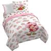imageJay Franco Marvel Miles Morales New Kid 7 Piece Queen Bed Set  Includes Comforter ampamp Sheet Set Bedding  Super Soft Fade Resistant Microfiber Official Marvel ProductPink  Strawberry Shortcake