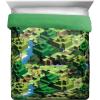 imageJay Franco Marvel Miles Morales New Kid 7 Piece Queen Bed Set  Includes Comforter ampamp Sheet Set Bedding  Super Soft Fade Resistant Microfiber Official Marvel ProductGreen  Minecraft