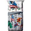imageJay Franco Marvel Miles Morales New Kid 7 Piece Queen Bed Set  Includes Comforter ampamp Sheet Set Bedding  Super Soft Fade Resistant Microfiber Official Marvel ProductMulti  Avengers