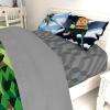 imageJay Franco Marvel Miles Morales New Kid 7 Piece Queen Bed Set  Includes Comforter ampamp Sheet Set Bedding  Super Soft Fade Resistant Microfiber Official Marvel ProductGreen  Minecraft