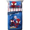 imageJay Franco Marvel Miles Morales New Kid 7 Piece Queen Bed Set  Includes Comforter ampamp Sheet Set Bedding  Super Soft Fade Resistant Microfiber Official Marvel ProductBlue  Spidey  Friends