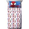 imageJay Franco Marvel Miles Morales New Kid 7 Piece Queen Bed Set  Includes Comforter ampamp Sheet Set Bedding  Super Soft Fade Resistant Microfiber Official Marvel ProductBlue  Spidey  Friends
