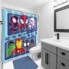 imageJay Franco Marvel Spiderman Fabric Shower Curtain  Kids Grey Bathroom DecorBlue  Spidey  Friends