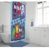 imageJay Franco Marvel Spiderman Fabric Shower Curtain  Kids Grey Bathroom DecorBlue  Spidey  Friends