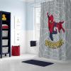 imageJay Franco Marvel Spiderman Fabric Shower Curtain  Kids Grey Bathroom DecorGrey  Spiderman