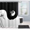 imageJay Franco Marvel Spiderman Fabric Shower Curtain  Kids Grey Bathroom DecorMulti  Nightmare Before Christmas