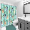 imageJay Franco Marvel Spiderman Fabric Shower Curtain  Kids Grey Bathroom DecorTeal  Bluey