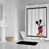 imageJay Franco Marvel Spiderman Fabric Shower Curtain  Kids Grey Bathroom DecorWhite  Mickey Mouse