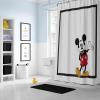 imageJay Franco Marvel Spiderman Fabric Shower Curtain  Kids Grey Bathroom DecorWhite  Mickey Mouse