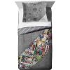 imageJay Franco Marvel Spiderman Grunge Queen Comforter ampamp Sham Set  Super Soft Kids Bedding  Fade Resistant Microfiber Official Marvel ProductGray  Marvel Comics
