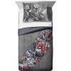 imageJay Franco Marvel Spiderman Grunge Queen Comforter ampamp Sham Set  Super Soft Kids Bedding  Fade Resistant Microfiber Official Marvel ProductGray  Spiderman