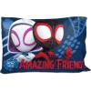 imageJay Franco Marvel Spidey and His Amazing Friends Team Spidey 1 Single Reversible Pillowcase  DoubleSided Kids Super Soft BeddingBlue  Spiderman
