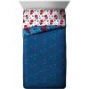 imageJay Franco Marvel Super Hero Adventures Hero Together 5 Piece Full Bed Set  Includes Comforter ampamp Sheet Set Bedding Features The Avengers  Super Soft Fade Resistant MicrofiberBlue  Spiderman
