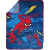 imageJay Franco Minecraft Icons Blanket  Measures 62 x 90 inches Kids Bedding Features Creeper Enderman Zombie ampamp Skeleton  Fade Resistant Super Soft Fleece Official Minecraft ProductBlue  Spiderman