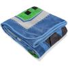 imageJay Franco Minecraft Icons Blanket  Measures 62 x 90 inches Kids Bedding Features Creeper Enderman Zombie ampamp Skeleton  Fade Resistant Super Soft Fleece Official Minecraft ProductBlue  Minecraft