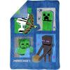 imageJay Franco Minecraft Icons Blanket  Measures 62 x 90 inches Kids Bedding Features Creeper Enderman Zombie ampamp Skeleton  Fade Resistant Super Soft Fleece Official Minecraft ProductBlue  Minecraft