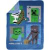 imageJay Franco Minecraft Icons Blanket  Measures 62 x 90 inches Kids Bedding Features Creeper Enderman Zombie ampamp Skeleton  Fade Resistant Super Soft Fleece Official Minecraft ProductBlue  Minecraft