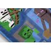 imageJay Franco Minecraft Icons Blanket  Measures 62 x 90 inches Kids Bedding Features Creeper Enderman Zombie ampamp Skeleton  Fade Resistant Super Soft Fleece Official Minecraft ProductBlue  Minecraft