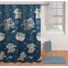 imageJay Franco Star Wars The Mandalorian 2 Piece Bathroom Set  Grogus Galaxy Shower Curtain ampamp Baby Yoda Loofah Body ScrubberBlue  Mandalorian