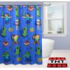 imageJay Franco Star Wars The Mandalorian Blue Space 14 Piece Bathroom Set  Includes Shower Curtain 12 Hooks ampamp NonSlip Bath Rug  Easy Care Fabric Features Baby Yoda Grogu Official Star Wars ProductBlue  Minecraft