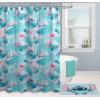 imageJay Franco Star Wars The Mandalorian Blue Space 14 Piece Bathroom Set  Includes Shower Curtain 12 Hooks ampamp NonSlip Bath Rug  Easy Care Fabric Features Baby Yoda Grogu Official Star Wars ProductTeal  Lilo  Stitch