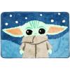 imageJay Franco Star Wars The Mandalorian Blue Space 14 Piece Bathroom Set  Includes Shower Curtain 12 Hooks ampamp NonSlip Bath Rug  Easy Care Fabric Features Baby Yoda Grogu Official Star Wars ProductBlue  Mandalorian
