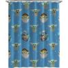 imageJay Franco Star Wars The Mandalorian Blue Space 14 Piece Bathroom Set  Includes Shower Curtain 12 Hooks ampamp NonSlip Bath Rug  Easy Care Fabric Features Baby Yoda Grogu Official Star Wars ProductBlue  Mandalorian