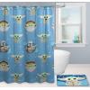 imageJay Franco Star Wars The Mandalorian Blue Space 14 Piece Bathroom Set  Includes Shower Curtain 12 Hooks ampamp NonSlip Bath Rug  Easy Care Fabric Features Baby Yoda Grogu Official Star Wars ProductBlue  Mandalorian