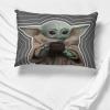 imageJay Franco Star Wars The Mandalorian Coffee 2 Pack Pillowcase  DoubleSided Kids Super Soft Bedding Features Baby Yoda