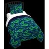 imageJay Franco Trend Collector Game On Glow in The Dark Twin Comforter ampamp Sham Set  Super Soft Kids Bedding Features Video Game Contollers  Fade Resistant MicrofiberBlue  Dino