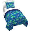 imageJay Franco Trend Collector Game On Glow in The Dark Twin Comforter ampamp Sham Set  Super Soft Kids Bedding Features Video Game Contollers  Fade Resistant MicrofiberBlue  Dino