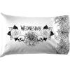 imageJay Franco Wednesday Addams Full Size Sheet Set  Super Soft Kids 4 Piece Bedding Set  Webs and Skulls Microfiber Sheets Includes Reversible Pillow CoversWhite  Wednesday