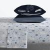 imageJay Franco Wednesday Addams Full Size Sheet Set  Super Soft Kids 4 Piece Bedding Set  Webs and Skulls Microfiber Sheets Includes Reversible Pillow CoversBlue  Wednesday