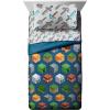 imageJay franco StarWars The Mandalorian The Child 4 Piece Twin Bed SetIncludes Reversible ComforterampampSheet SetBedding Features Baby YodaSuper Soft Fade Resistant Microfiber Official StarWars ProductBlue  Minecraft