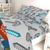imageJay franco StarWars The Mandalorian The Child 4 Piece Twin Bed SetIncludes Reversible ComforterampampSheet SetBedding Features Baby YodaSuper Soft Fade Resistant Microfiber Official StarWars ProductBlue  Minecraft